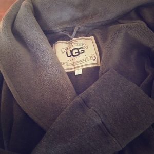 UGG gray Duffield fleece robe